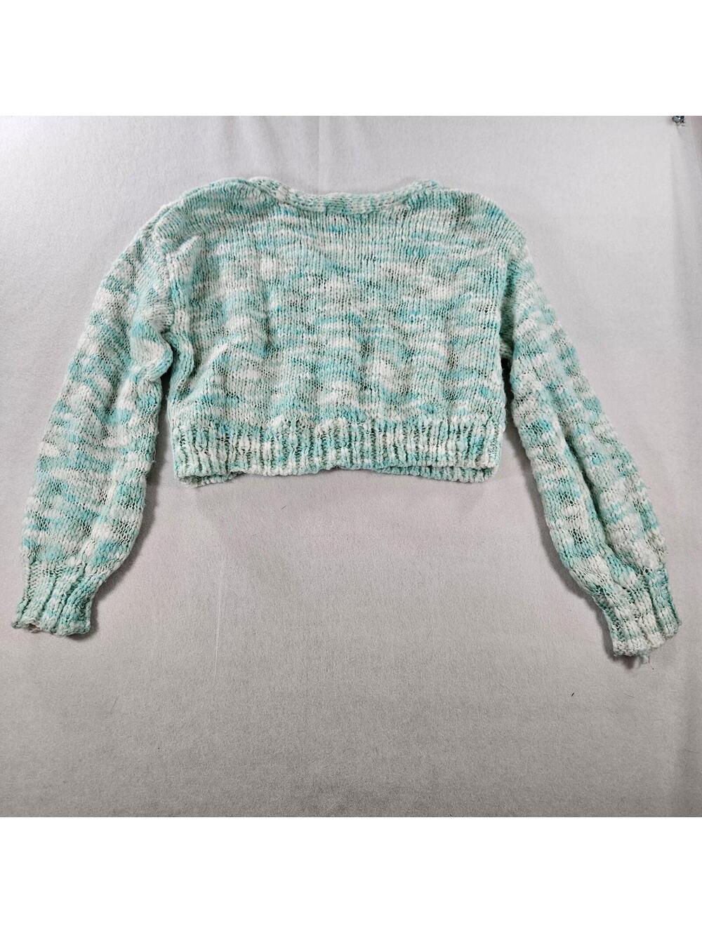 Wild Fable space-dye cropped cardigan featuring rhinestone cluster buttons - Picture 8 of 11